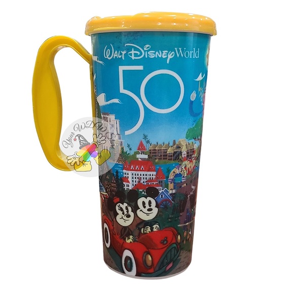 DISNEY Parks WDW 50th Anniversary hot / cold Reusable Thermal Travel Mug - Picture 1 of 9